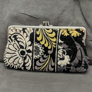 Vera Bradley baroque pattern snap closure wristlet